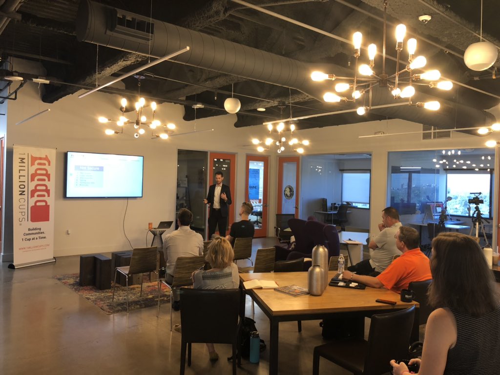 Hearing from <a href="/GrapeID/">Grape ID™</a> this morning <a href="/1MillionCupsPHX/">1 Million Cups Phx</a> <a href="/NovelCoworking/">Novel CoWorking</a>