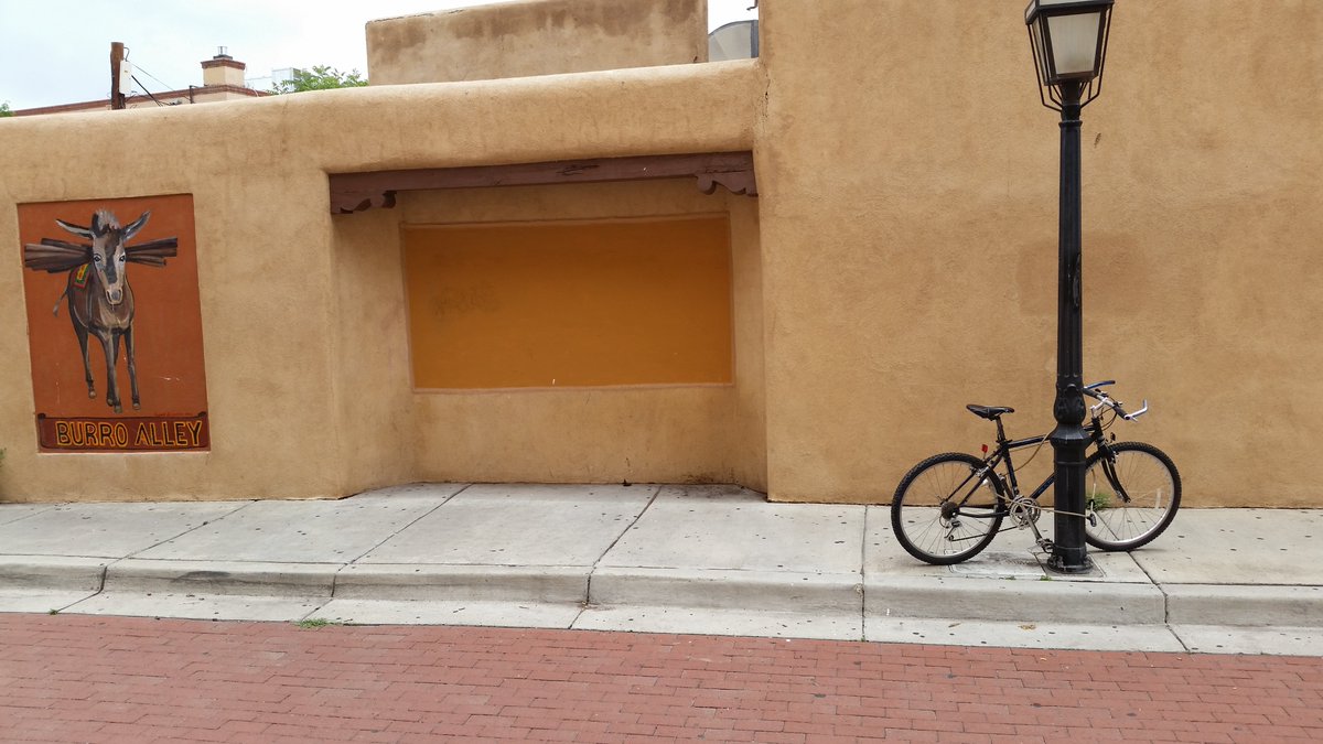 SantaFeMPO's tweet photo. Looking forward to a discussion about bicycle parking with other interested organizations. This photo is from 2015. #bike #Transportation #community #SantaFe https://t.co/eGPDCy8gwG