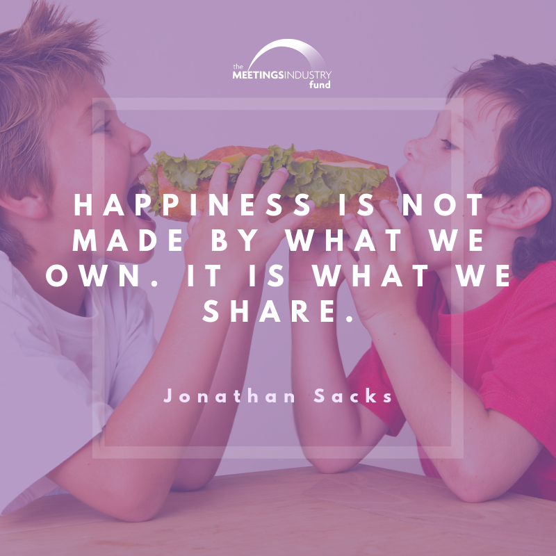 MeetingsFund's tweet photo. Bring some happiness into your life - sharing is caring! #WeveGotYourBack #eventprofs #MeetingFund https://t.co/2CyWZ7IDit
