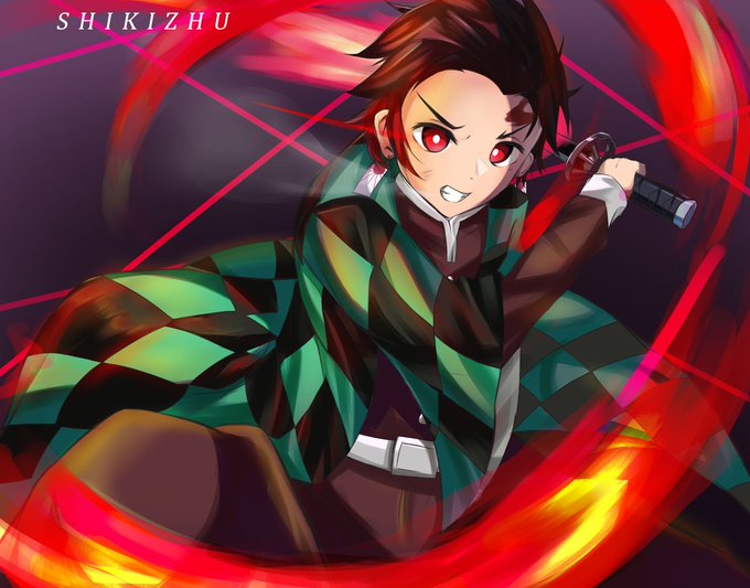 sngsng2156 (Shikizhu)さんがTwitterに投稿した竈門炭治郎(鬼滅の刃)のイラスト。