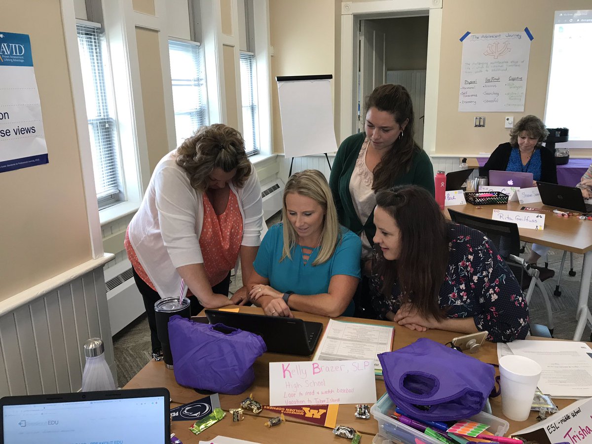 smbosch's tweet photo. Our new educators collaborating to unlock the clues from the EASD Welcome Guide using online @breakoutEDU! #EAHSGO #EAMSElks #EASDChat https://t.co/V8GKXFgiWX