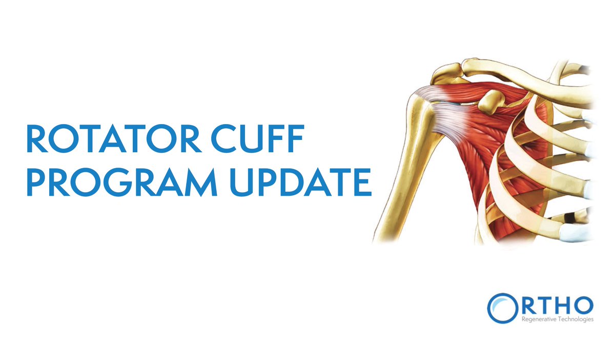 We're excited to share a business update on our rotator cuff program, read more here: bit.ly/302Vuon
#orthorti #sportsmedicine #orthobiologics #PRP #chitosan #softtissuerepair #rotatorcuff #ind #prp #lifescience #healthcare #pharmanews #chitosan #investors #microcap