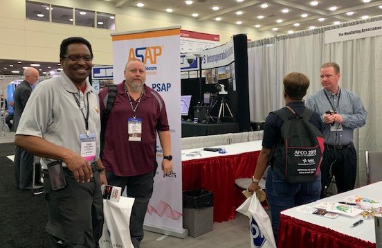 MonitoringAssoc's tweet photo. Congratulations to Suzanne, the winner of an Amazon Dot from @MonitoringAssoc at this week's @APCOIntl in Baltimore, MD. TMA's @CTBesore and Bryan Ginn shared info on TMA's #ASAPtoPSAP service with attendees. https://t.co/LqsyfVPyQM https://t.co/VXSev98MKb