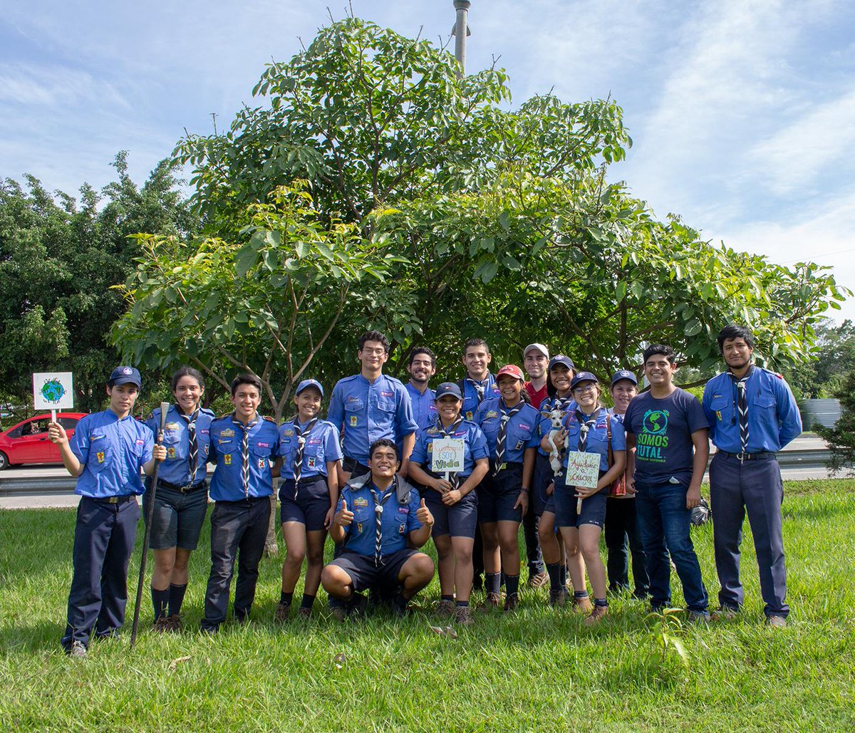SomosTutal's tweet image. Agradecemos al grupo #20 de @ScoutsSv por unirse a #Plantatón2019. Este fin de semana plantamos 50 árboles frutales, colocamos de carteles con mensajes ambientales y realizamos la inspección de los árboles plantados en las actividades anteriores 🌱🇸🇻