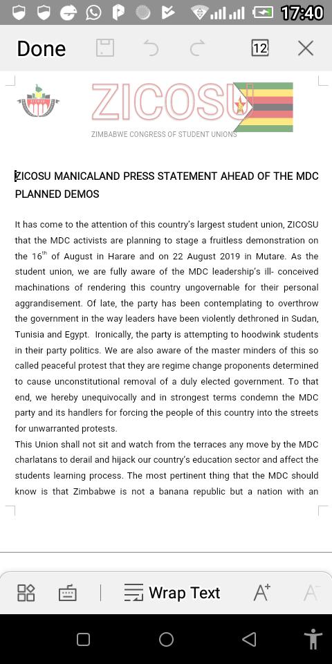 ZicosuMutare's tweet photo. Politicians should do politics not at the expense of our education. #No to violence https://t.co/k9SeWCp6Rx