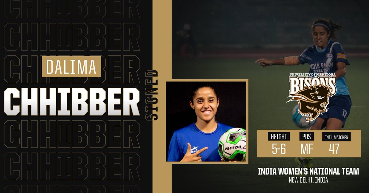 A huge day for Bisons soccer. @BisonWSOC is thrilled to be signing former India national team captain <a href="/DalimaChhibber/">Dalima Chhibber</a> for the 2019 season!

📝 gobisons.ca/news/2019/8/14…
#gobisons #INDWNT