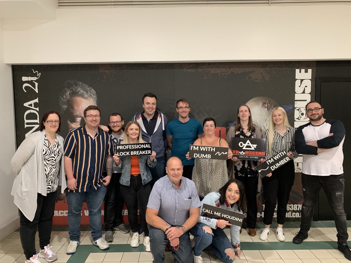 Transcendescape's tweet photo. We were delighted to welcome staff from Cineworld Falkirk last night...the team who tackled Funhouse escaped with just 45 seconds to go! 🗝🔎 https://t.co/DFmoxL9oLp