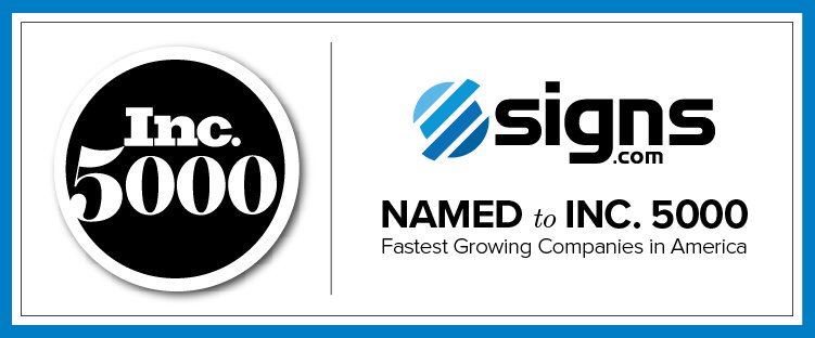 signsdotcom's tweet photo. We are pleased to announce a spot in the coveted @Inc5000 list for the third year in a row. https://t.co/55r8VgFzUj has achieved a three-year revenue growth of 324%. Click the link below for more info:

https://t.co/jLeZf0PRJJ https://t.co/ocQ5iU2elD