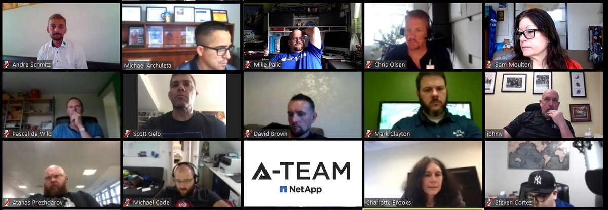NetAppATeam's tweet photo. #HappeningNOW it's the #NetAppATeam Forum! This week we've got Charlotte Brooks talking to us about #NetApp Data Availability Services and #SnapCenter. Full house today! @SamMoulton @mscproductions @StorageAddict https://t.co/wpRBl66pXC