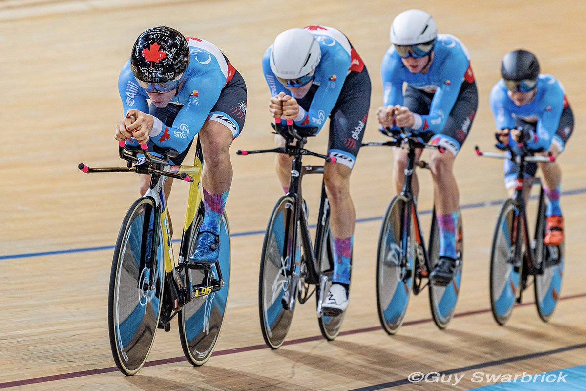 cdncyclist's tweet photo. Session 1 of Day 1 #jrtrackworlds
New CDN record for the Men's Pursuit squad
Both Men's and Women's TP advance to 1st Round
Ngaire Barraclough wins Scratch Heat
https://t.co/YQszAwxtep https://t.co/BXtOUh5sei