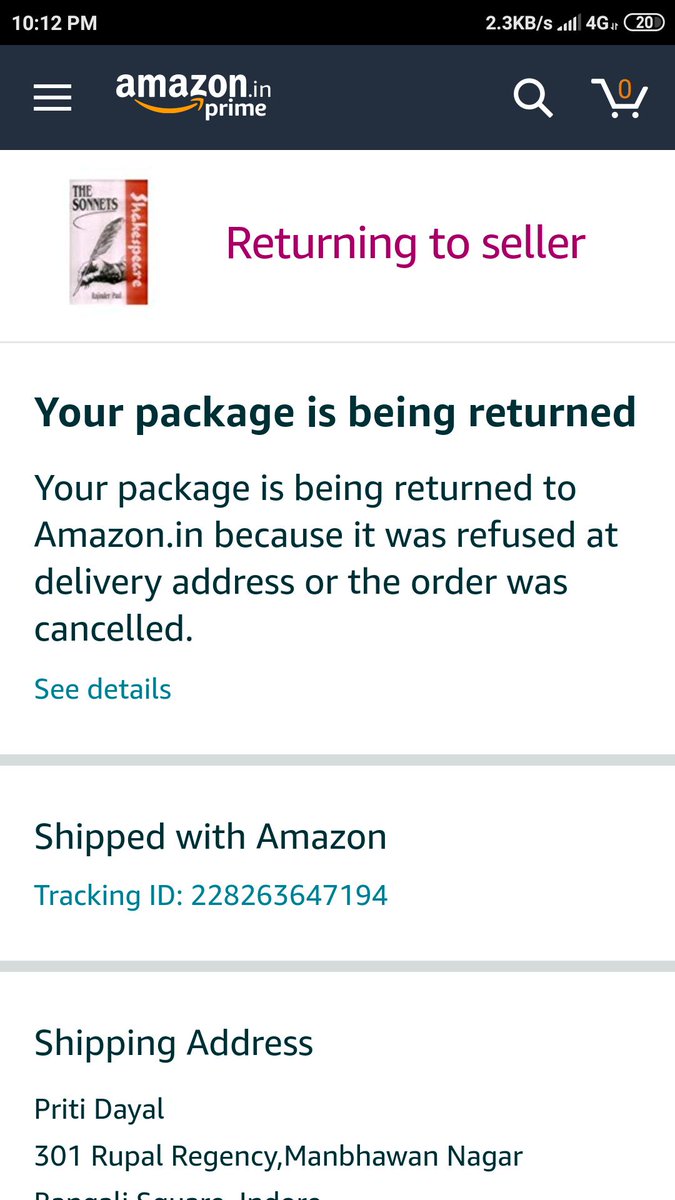 PritiDayal's tweet photo. Your delivery guy had the audacity to cancel it on the ground that delivery was refused.

Thanks for the amazon experience. 

#Liars #NoMoreAmazon https://t.co/jZ8I7UroH0