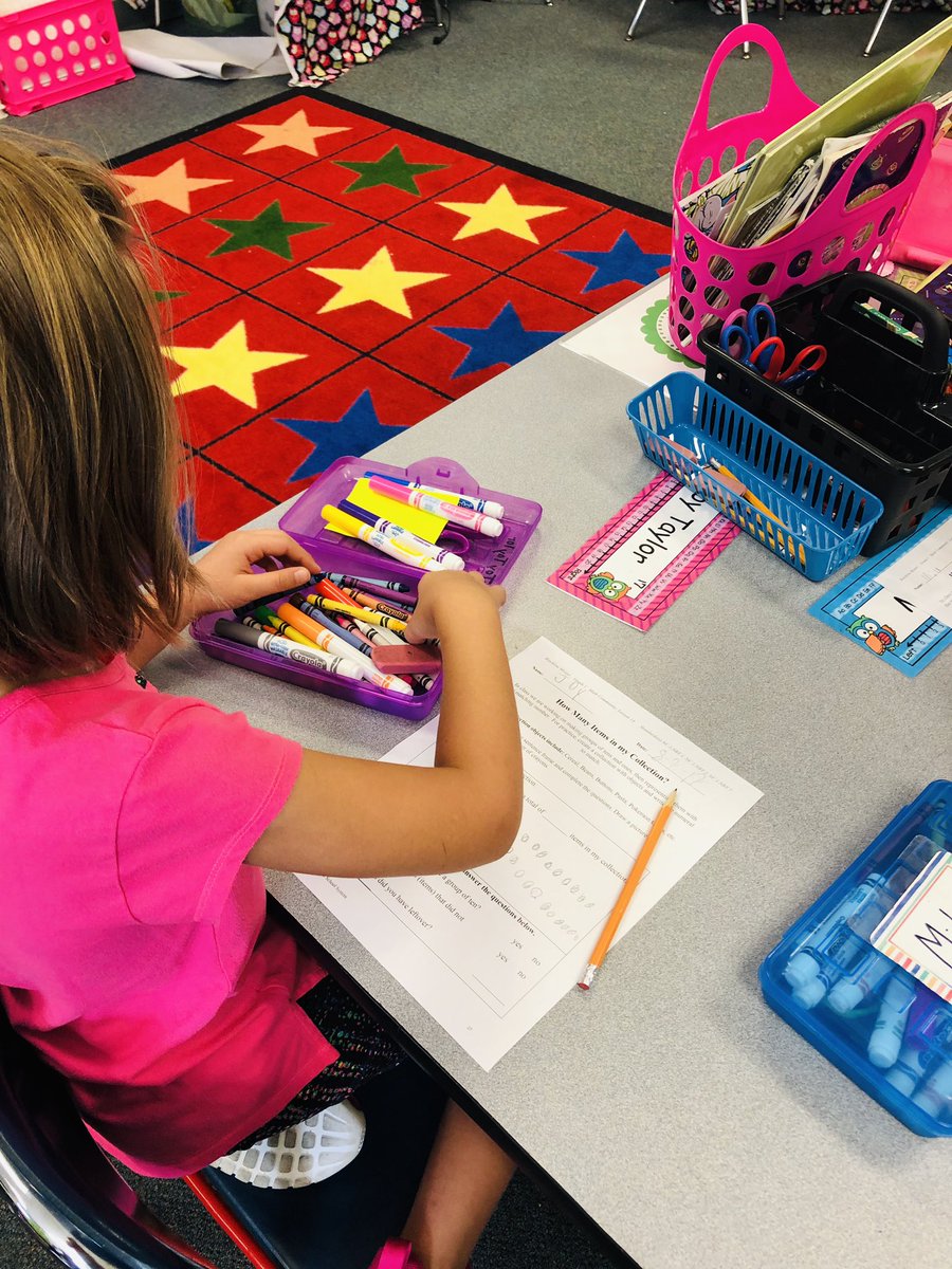 amymarlotabor's tweet photo. Tabor Owls 🦉 count materials in their pencils boxes and fill in sentence frames identifying tens and ones and answering questions about our findings.@BESFirefly https://t.co/baTeBqVmH6