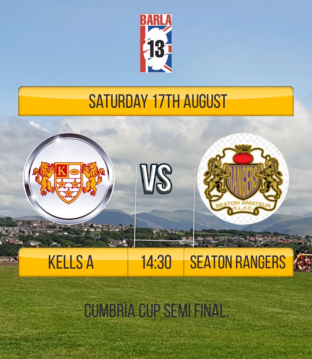 Big Semi final on Saturday on the Welfare.
We welcome our marra's <a href="/SeatonRangersRL/">SeatonRangers ARLFC</a>
Come along and give the lads your support. 
<a href="/BarlaCups/">BARLACups</a> 
<a href="/CarlCumbria2017/">Cumbria ARL</a> 
<a href="/Key2Sport/">Key2 Sports</a> 
<a href="/PrestonAudi/">Preston Audi</a> 
<a href="/bhmotorscumbria/">B & H Motors Limited</a> 
<a href="/OfficialHavenRl/">Whitehaven Rugby League</a> 
<a href="/WorkingtonTown/">Workington Town</a> 
#gitamangemassa