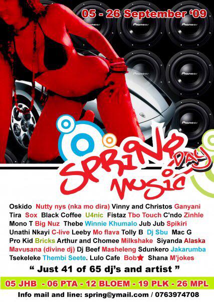 EkurhuleniSE's tweet image. #WhatsYourStory 

#SpringJumpOff19 (at the time called #SpringDayMusicExplosion ) was first held in Bloemfontein in 2009 at Loch Logan and featured a young Bonang, David Kau, Dineo Ranaka and Black Coffee! Where were you! @VetkukvsMahoota @Vetkuk @djmahoota @Keith_AM @1amleisure