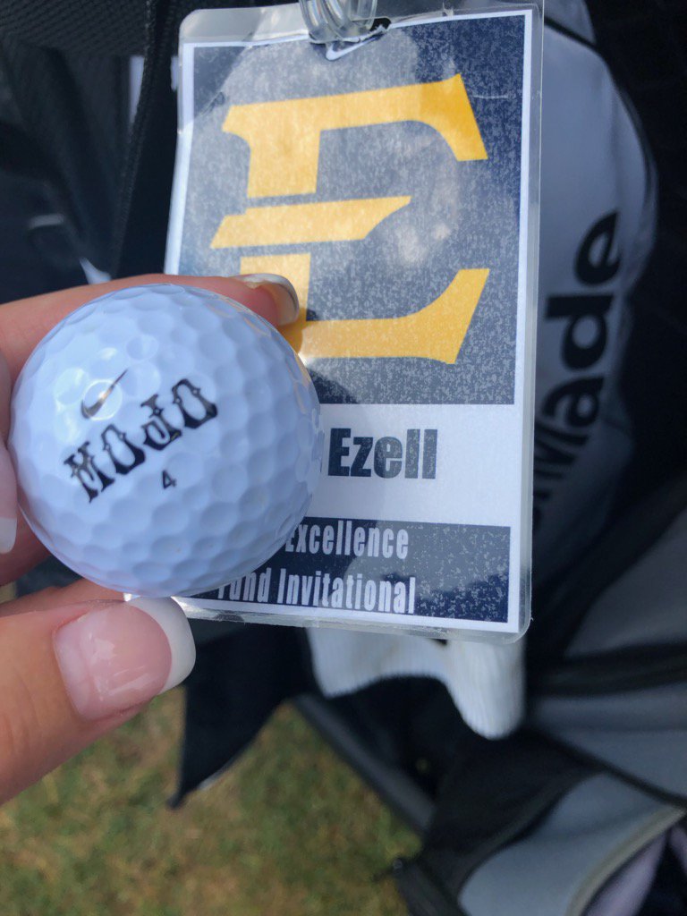 ETSU_WBB's tweet photo. At the BCS Golf Tournament @TriCitiesGolf to benefit @SCCNational today with @ETSUBucsVoice - excited to watch Jay hack it around and beat him on the course but more excited to be out in the community playing for the kids! #BucsGiveBack https://t.co/aWhk0lyTIx