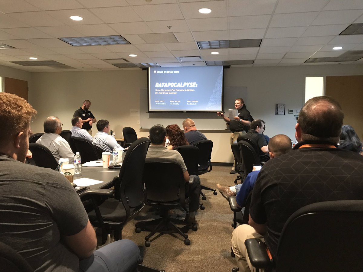 kittlent's tweet photo. It’s Q&A with @NorsemenOf during the Daily Vehicles Checks and tree maintenance in the Datapocalypse presentation. These guys are pros w @Cartegraph and it shows. #highperformancegovernment https://t.co/utbbEXuo4r