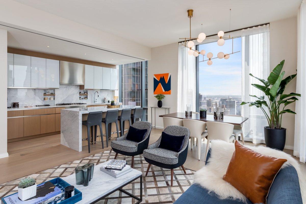 JBI_Design's tweet photo. We are delighted to showcase our newest #modelapartment #design for 277 Fifth . We particularly enjoyed playing around with complimentary blue and orange hues. 📷 by #EvanJoseph 🍊

#jbidesign #residentialdesign #nycrealestate #openplanliving https://t.co/5BZVlm02Kw