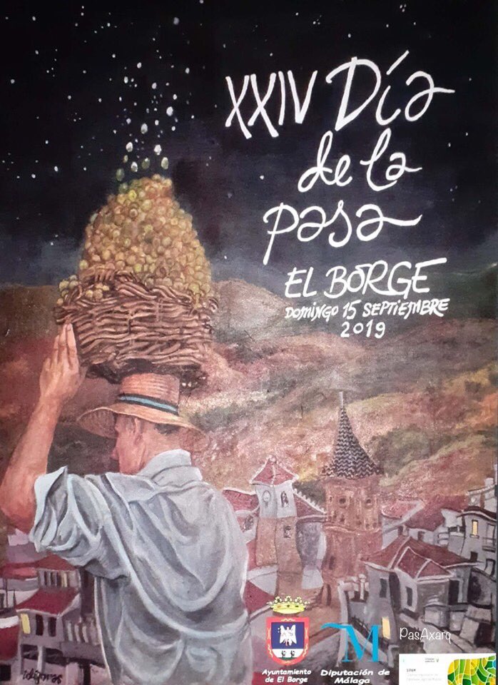 🔴🔴 Ya tenemos cartel para la XXIV Edición del #DíadelaPasa de #ElBorge que se celebrará el próximo Domingo, 15 de Septiembre!!! 🔴🔴 #RutadelaPasa 🍇 ☀️ 🗺 #SIPAM 

@SaboraMalaga @DiarioSUR @spain @Malagaconacento @aytoELBORGE @Pachi_Idigoras @TurismoDeporAND @viveandalucia
