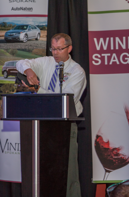 VintageSpokane's tweet photo. We're proud to have @TotalWine as a sponsor at Vintage Spokane. They sampled wines from Sheridan Vineyard, plus, Chris Barker, Wine Manager from their local store, gave an educational presentation on wine preservation. Stop by one of their two Spokane-area locations today! https://t.co/x3B2fTtkl3