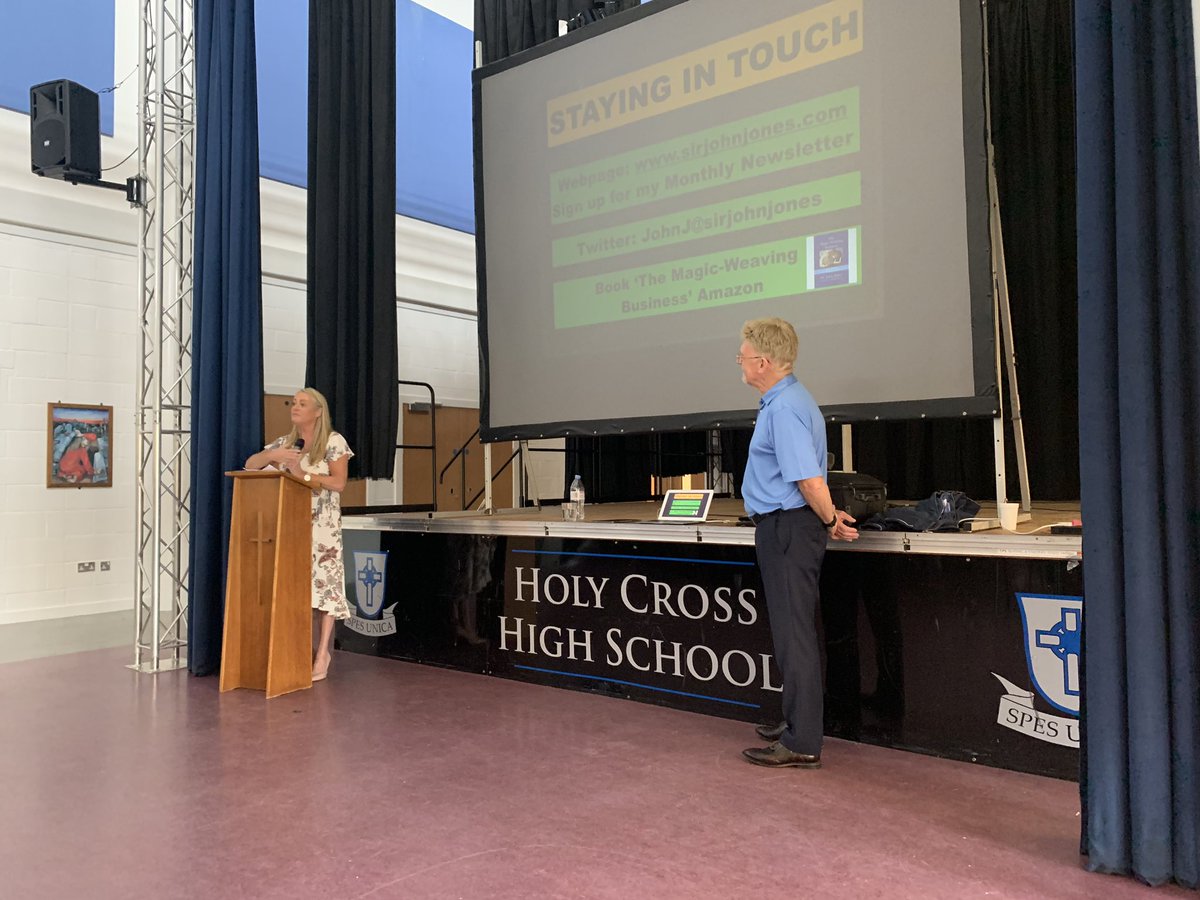 holycrossham's tweet photo. Today in the Holy Cross learning community we had the privilege of listening to the inspirational @sirjohnfjones reminding us just how amazing it is to be a teacher! Thank you Sir Jones! #weavingmagic https://t.co/nXZMCqVpXL