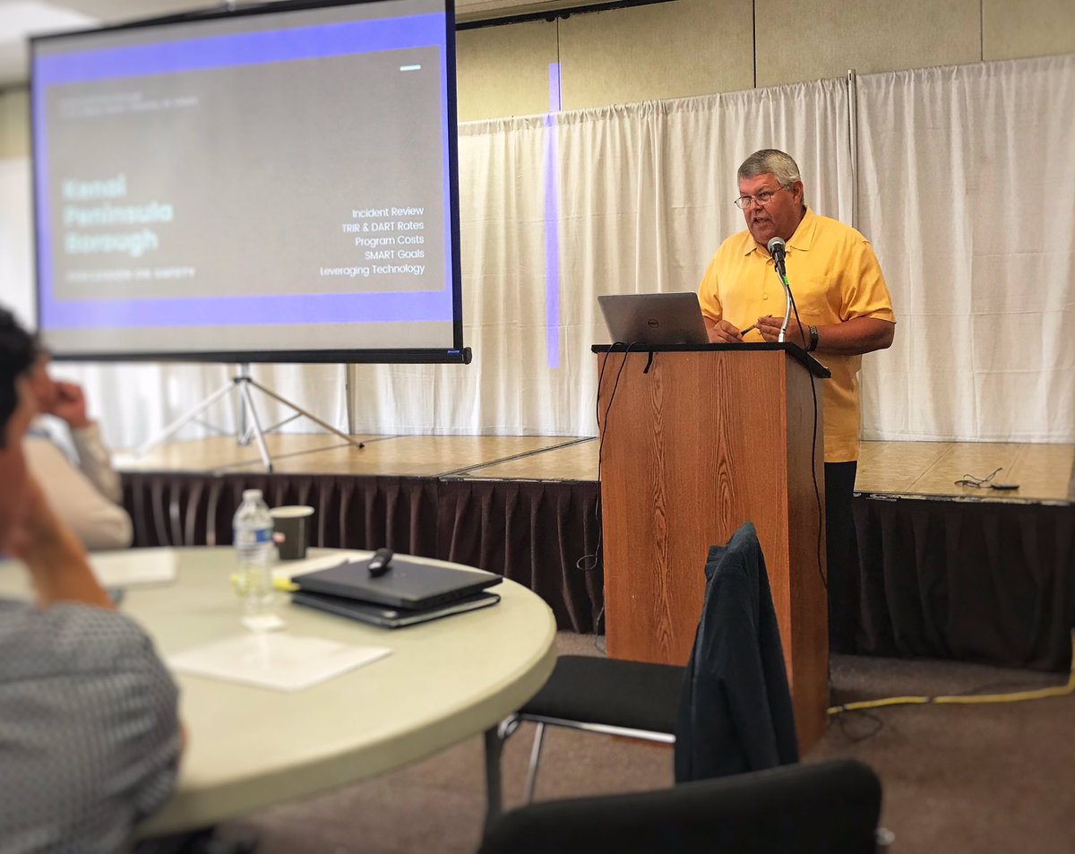 kpbinfo's tweet photo. Mayor Charlie Pierce speaks to city managers and mayors gathered at the Alaska Municipal League. His talking points: developing a culture of safety in the workplace and reducing incident rates. #Soldotna #KenaiPeninsula #Alaska #Workplace #SafetyFirst https://t.co/e1jDR50ZF2