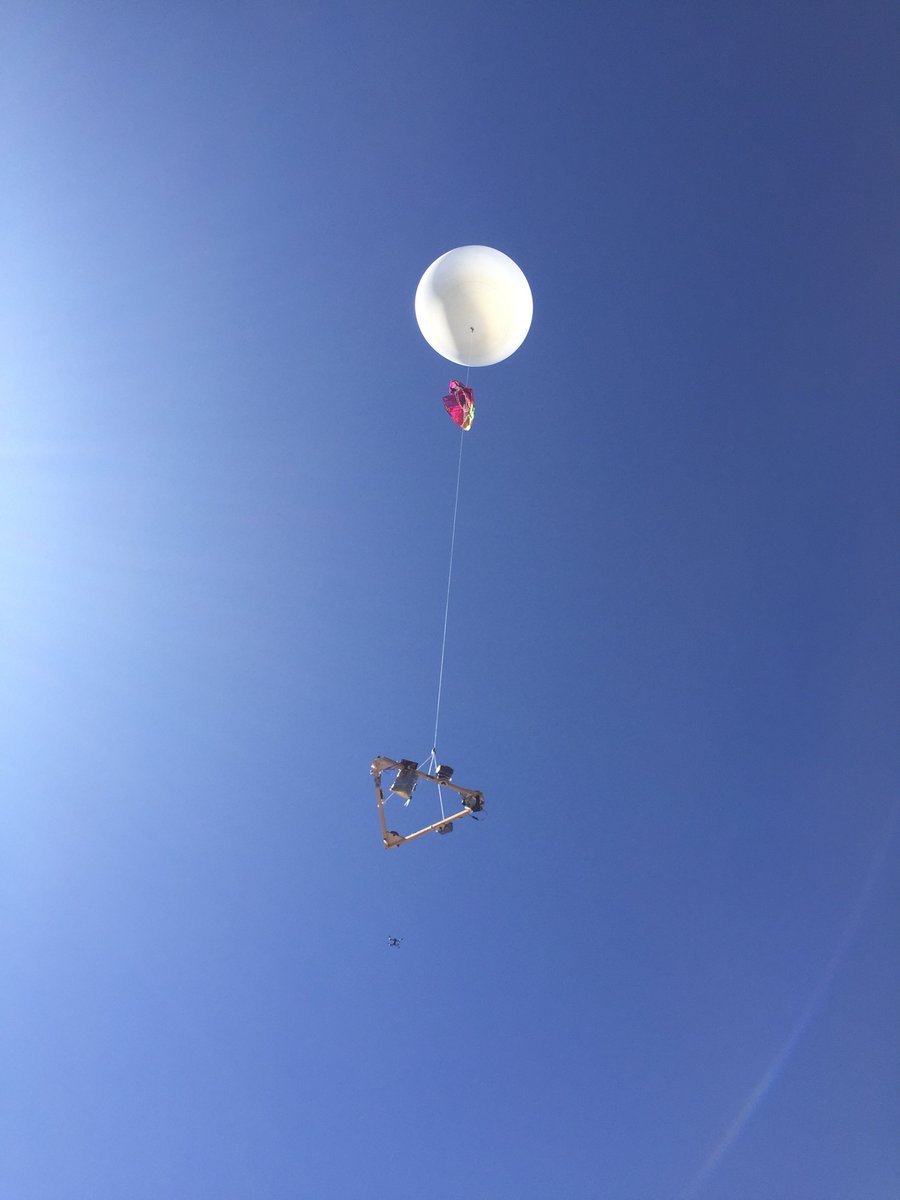 UTAerospace's tweet photo. Incoming ASE freshman Katie Mulry is already participating in hands-on engineering #STEM projects like this high altitude balloon launch last weekend. "I can't wait to do more engineering projects like this as a UT aerospace major!" We can't wait either, Katie! #HookEm 🚀🎈🤘 https://t.co/eG36LP7yGV