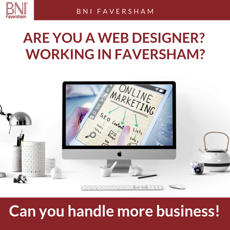 We have a vacancy for a Web Site Designer in our Faversham networking group. A brilliant opportunity to network weekly with like-minded businesses in order to help grow your business &amp; theirs. Message to find out more. ow.ly/GOSa50vgEej
#networking #BNIKent