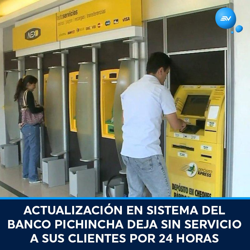 EcuavisaInforma's tweet photo. 🔴 ATENCIÓN | Ministerio de Economía y Superintendencia de Bancos se pronuncian sobre problemas de actualización en el sistema del banco Pichincha, que deja a sus clientes sin acceso a los servicios financieros de esa entidad ➡️ https://t.co/CPd4Cfrq7L https://t.co/Bma58L7CdI