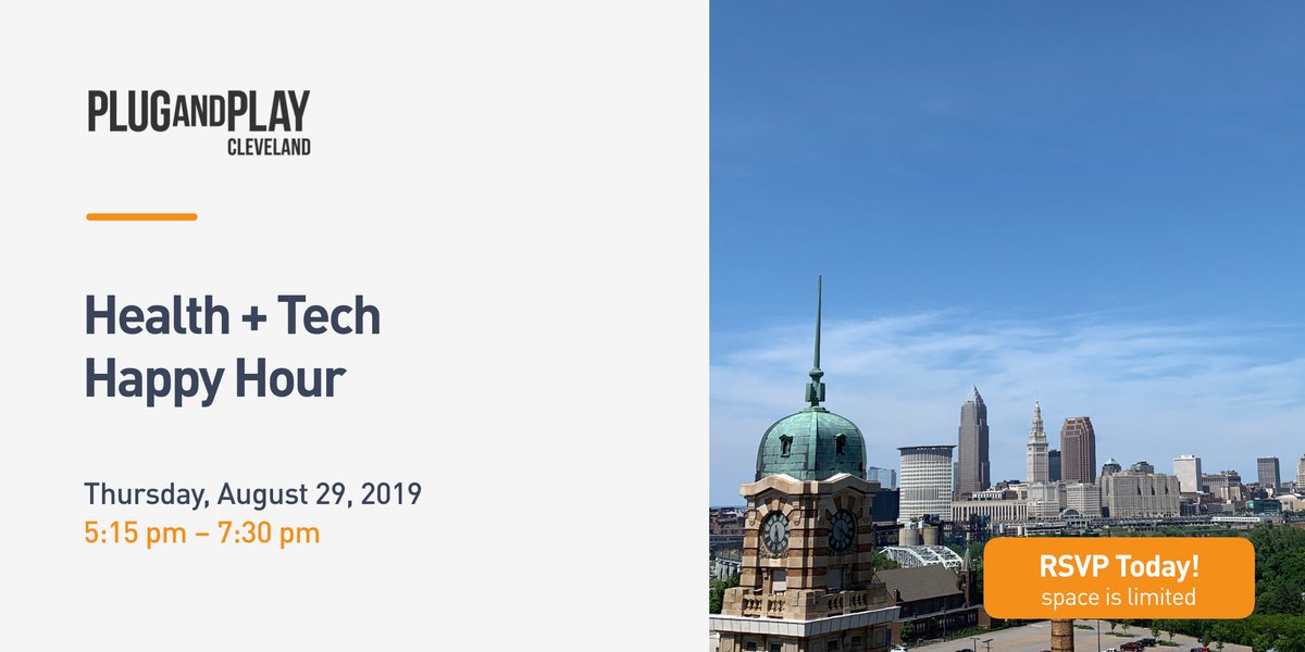 pnphealth's tweet photo. Are you a #clevelandstartup looking to learn from your peers and network - all while enjoying sweeping views of #theland? Join #pnpCLE for their latest Health + Tech Happy Hour! https://t.co/T8f1pkYthv #thisiscle #startincle @rc21x https://t.co/bDYnx1sK0L