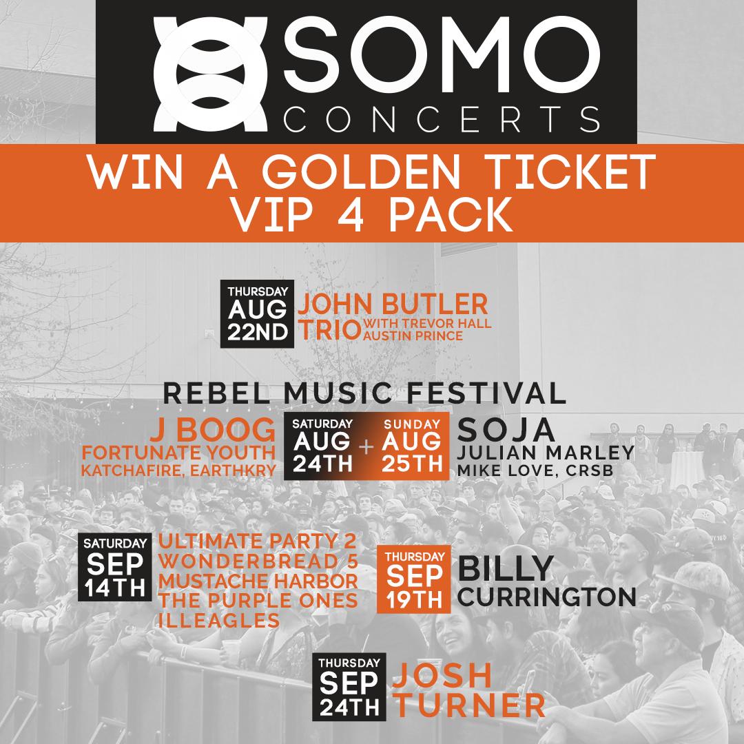 somoconcerts's tweet image. Who's ready to GO VIP to all #SOMOconcerts for the rest of the season with 3 of your friends!? We're giving away a VIP Golden Ticket 4 Pack to one #BayArea Music Fan!

🏆 Enter to Win Now at ow.ly/9BRw50vwT3q