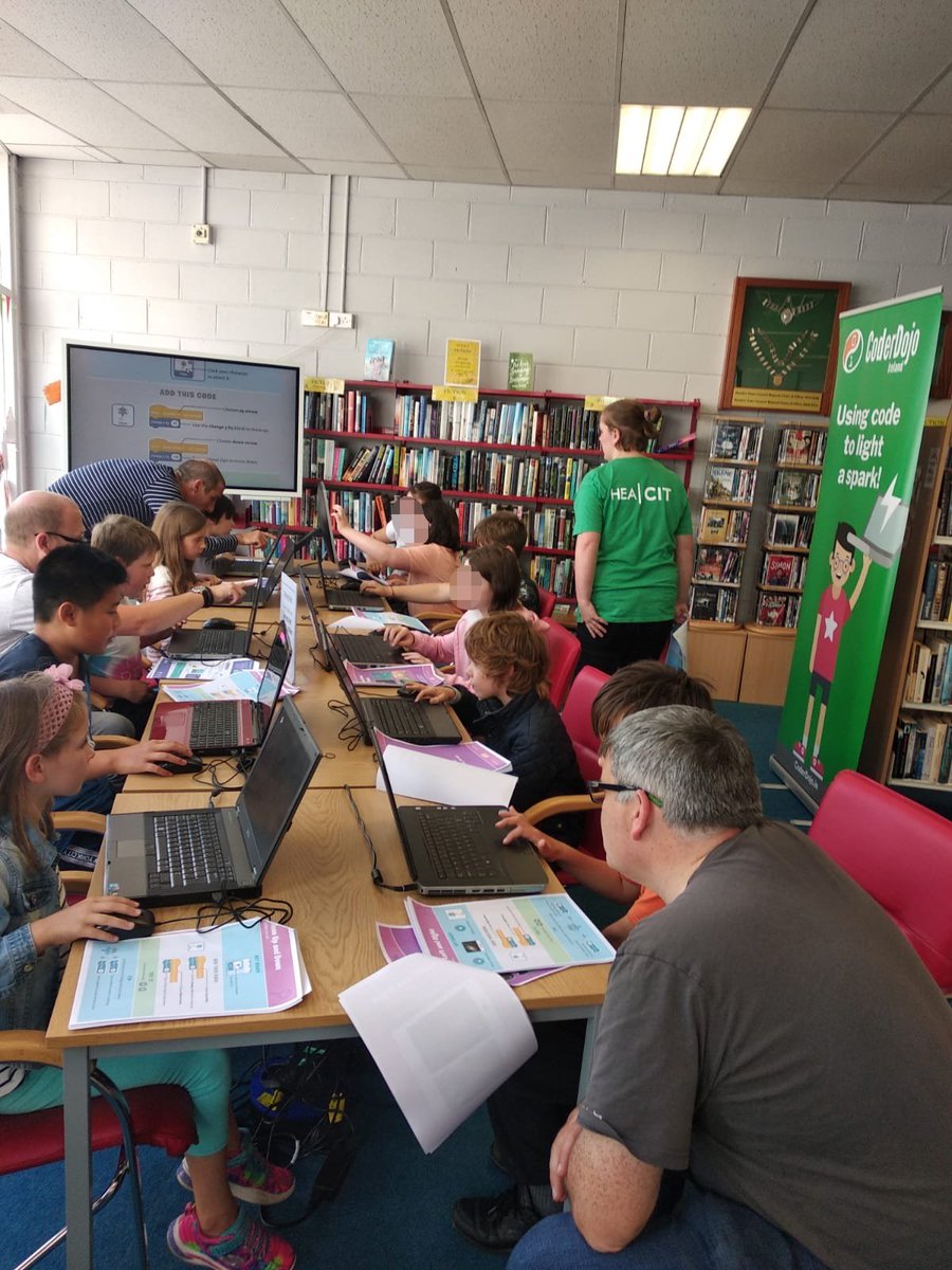 corkcolibrary's tweet image. Concentration levels were at all time high today at #BandonLibrary as we furiously coded to get our puppies into space!!!
Thanks to @BabsCoderDojoI1 for facilitating 3 #CoderDojo workshops today, ably assisted by Lucy, a #CoderDojoMentor. Interested in mentoring?
📞 (023) 8844830