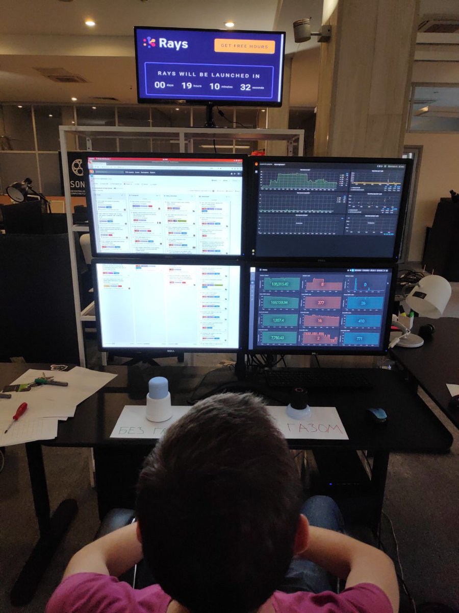 iolebedev's tweet photo. Chief Rays developer @sshaman1101 evaluating what is left to be done. 19 hours until launch. Servers ready. Software updated. It is only one thing left to decide - aerated or not? #sonm #snm #raysrender #unimaginabletransparency https://t.co/55u66keter