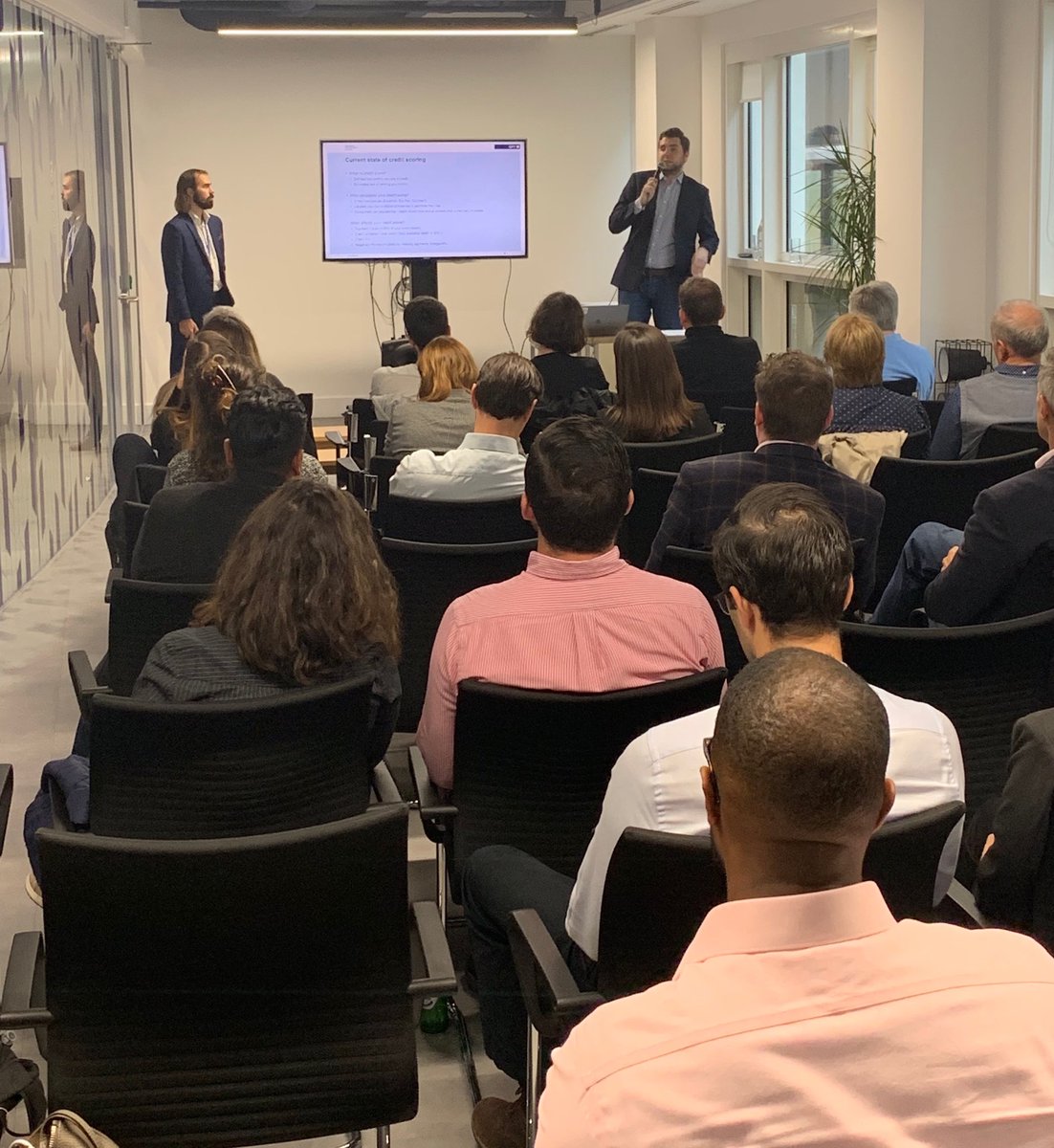gft_tech's tweet photo. What is the future of credit scoring? What does GDPR mean for your data and how does AI play a part? Talking ethics of AI at the GFT UK meetup #gft #kortical #ai #meetup https://t.co/ybuaX1uuck