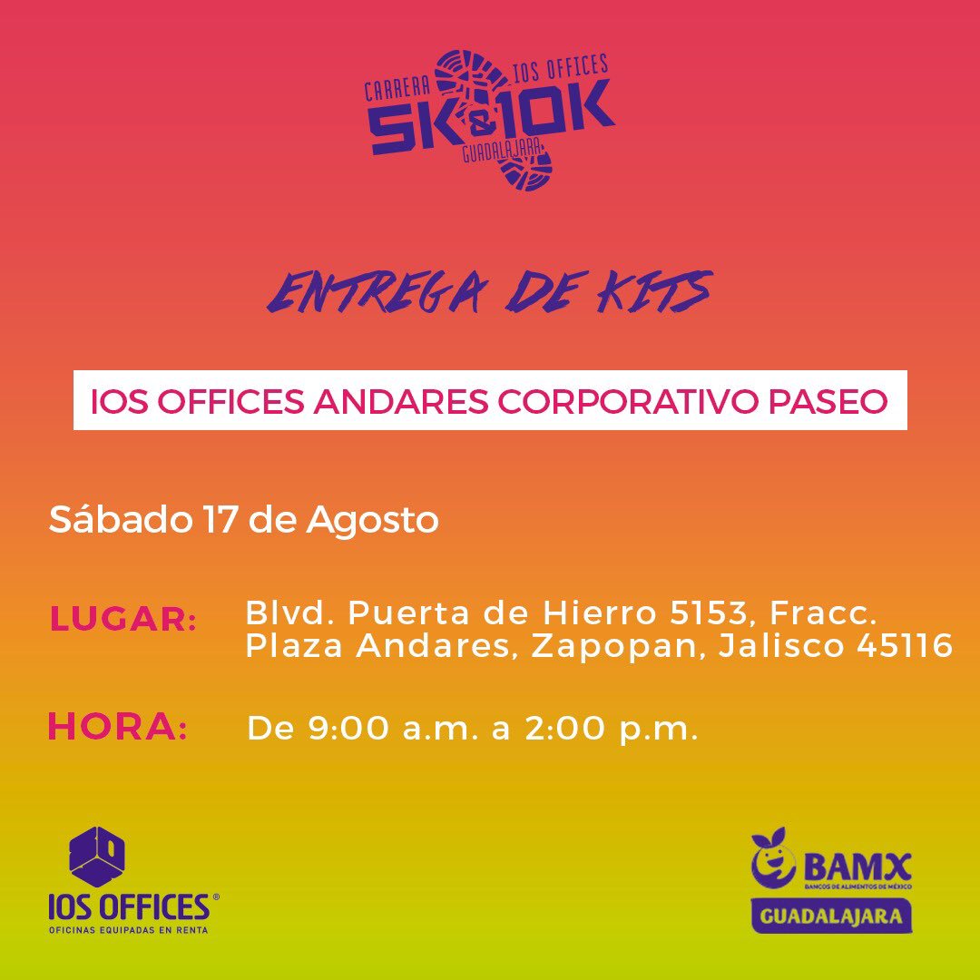 📣Entrega de kits Guadalajara📣
‼️Solo podrás recoger tu kit en un horario de 9:00 a.m a 2:00 p.m.‼️