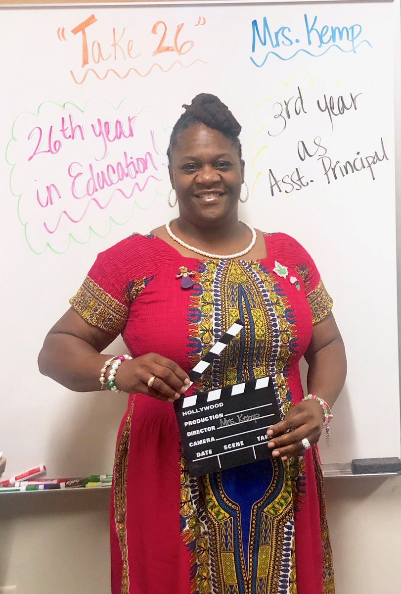 KC_WellsCarter's tweet photo. And another one! Lashonette Kemp, #KCPLUS Cohort 3 Resident and 3rd year AP at University Academy is ready for this school year! #Take26 We are so grateful to have Mrs. Kemp in our program! https://t.co/gj1LpVCBX2