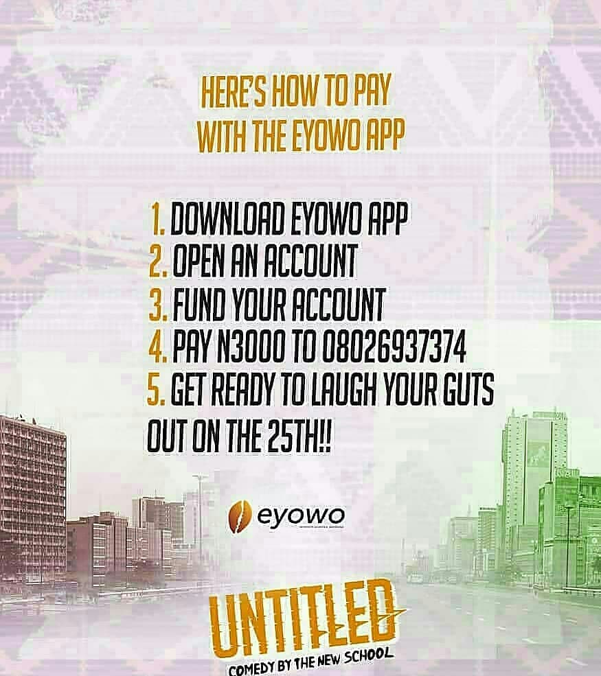 Untitled_cbns's tweet photo. If you're having troubles with getting your Tickets. 

Kindly send us a Message ASAP 
#ComedyByTheNewSchool #Untitled2019 https://t.co/sartssNOkY