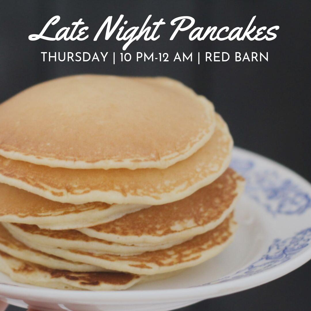 SojournCollege's tweet photo. Free Pancakes!!! Tomorrow at 10 PM at Red Barn! https://t.co/SngWmUbARn