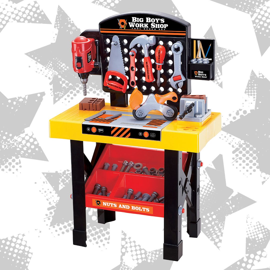 Let your child's imagination run wild with World Tech Toys Big Boy's Work Shop 54 Piece Tool Bench Set. 

Ger yours today!

hobbytron.com/WorldTechToysB…

#wtt #worldtechtoys #workbench #hardhat #build #builder #workshop #toy #toys #construction #tools #tool #playset #kidsplayset