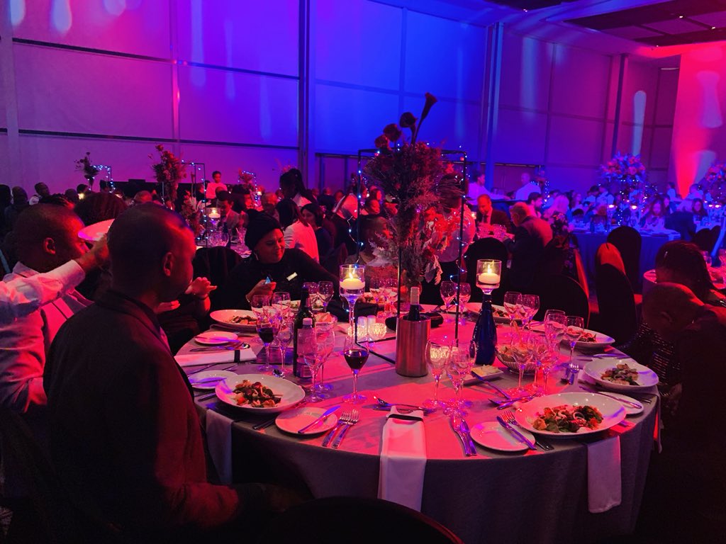 SAIPAcomms's tweet photo. Dinner is served! #SAIPAiNdaba2019 #AccountingiNdaba #SAIPAproud. Tonight we will be honoring top performers and #4IR-ready professionals. Proudly sponsored by: @Xero @DraftworxTeam @CWA_SA @AdaptITSA & Compensation Fund https://t.co/biud9weP0R