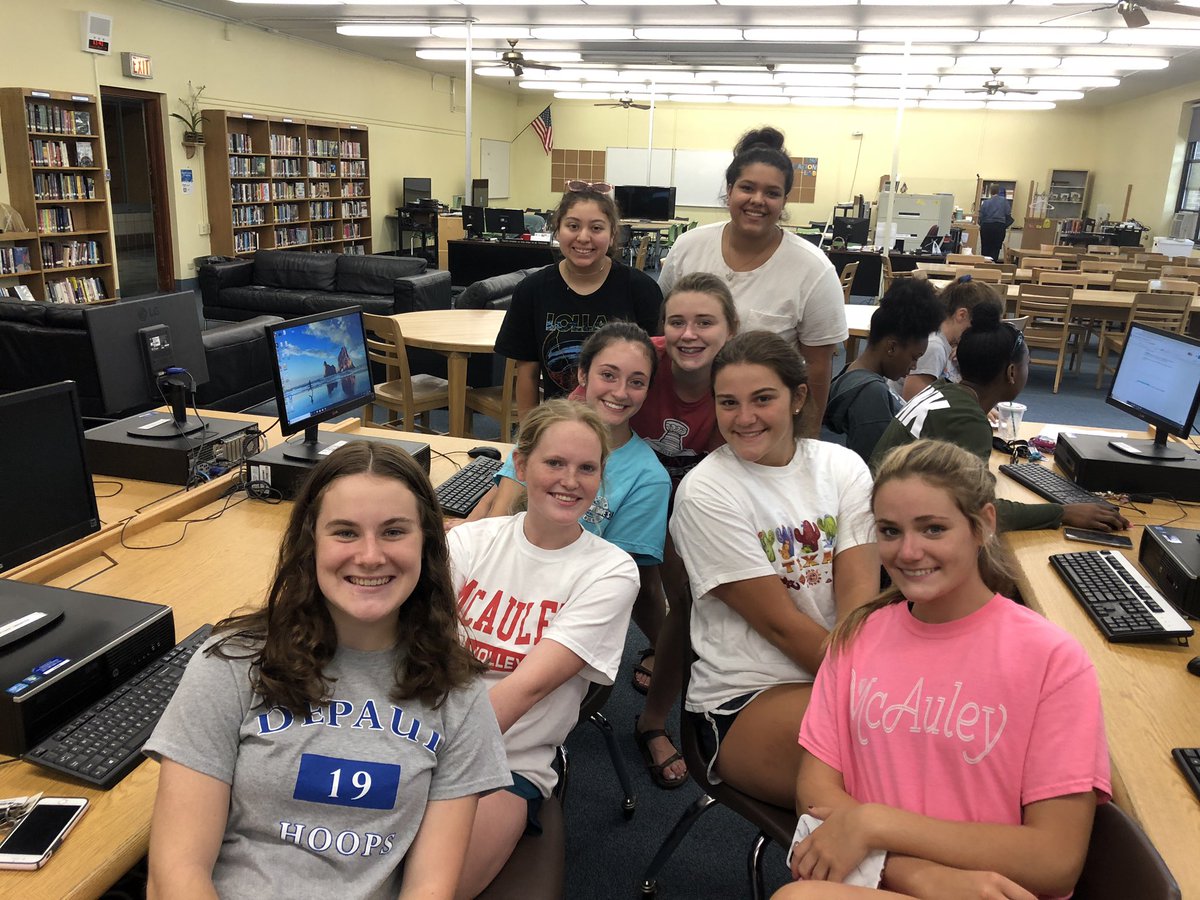 McAuleyMacs's tweet photo. Our Upperclasswomen Advisory Board had a productive morning, planning out next week’s Class Assemblies! They’re so excited for the 2019-2020 school year! #newschoolyear #macleaders #UAB https://t.co/Cq0KgcothO