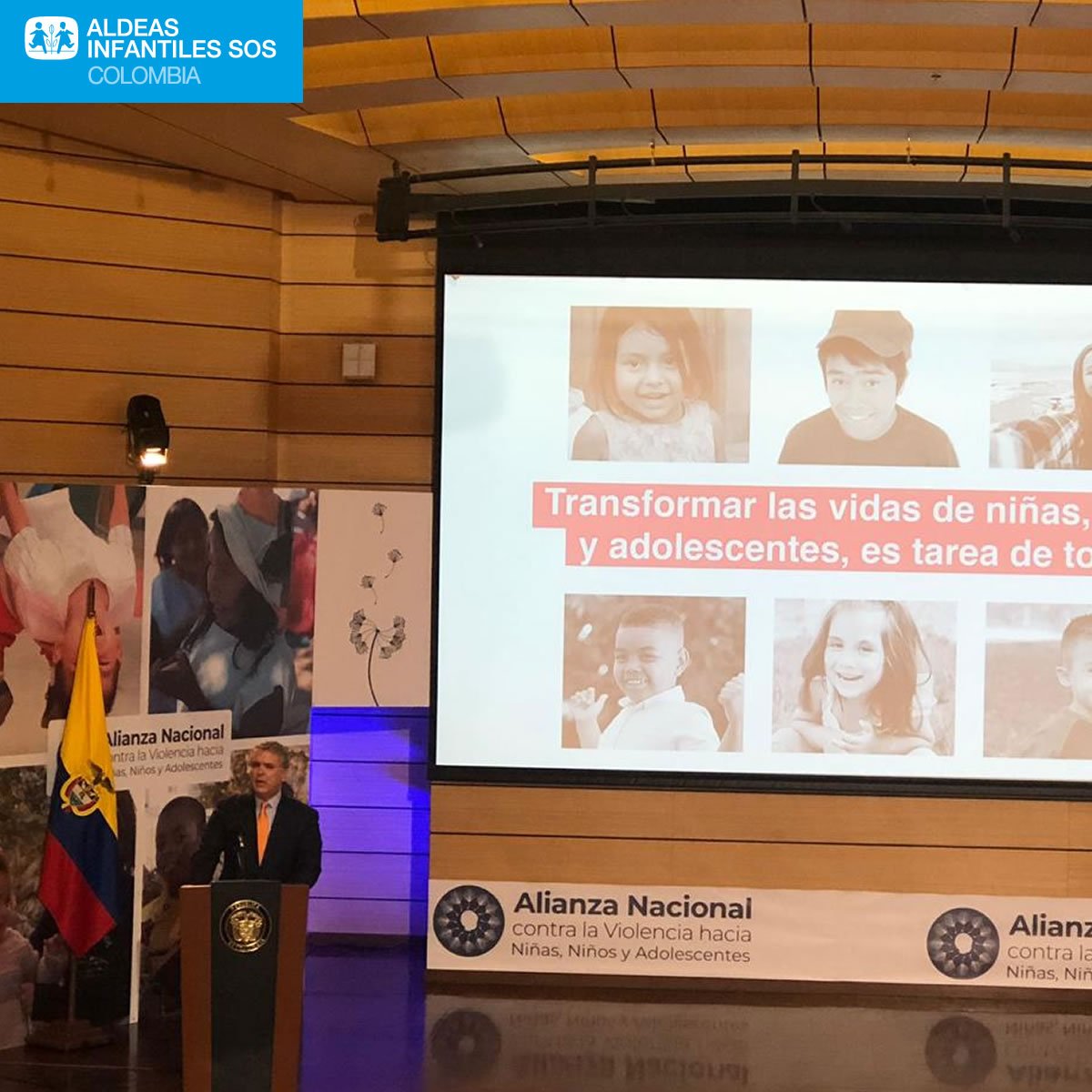 AldeasColombia's tweet photo. “Los derechos de los niños y niñas están por encima de los derechos de los demás”, palabras del Presidente de la República Iván Duque, durante el lanzamiento de la Alianza Nacional contra la violencia hacia la niñez y adolescencia.
#MeSumoLosProtejo @alianzaninez @infopresidencia https://t.co/ALy16LgTLA