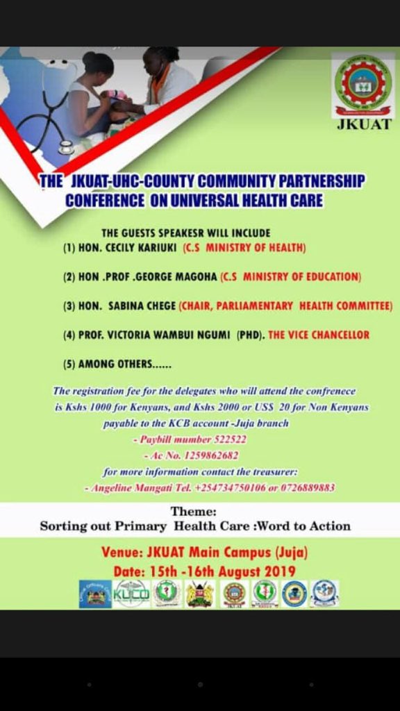 kevinkomora's tweet photo. @MOH_Kenya @KeHealthForum @SafariPark_H @SicilyKariuki @KenyaGovernors @NAssemblyKE @WHOKenya @USAIDKenya @PATHtweets @UNICEFKenya @KenyaRedCross @nhifkenya @PDUDelivery @WorldBankKenya @UNFPAKen @Amref_Worldwide @NCKenya Making UHC a reality.
We have to make it happen; the president envisioned it, kenyans needs it.
@DiscoverJKUAT
 
@MOH_Kenya
 
@KenyaGovernors
 
@KCOA_Official
 
@kUCOofficial
 
@stvmthama
@AngelineMang
@maroag7
@aoduor24
@ndukuboniface
@inaoco24
@SicilyKariuki
#makingUHCareality https://t.co/ZG9yh3QByX