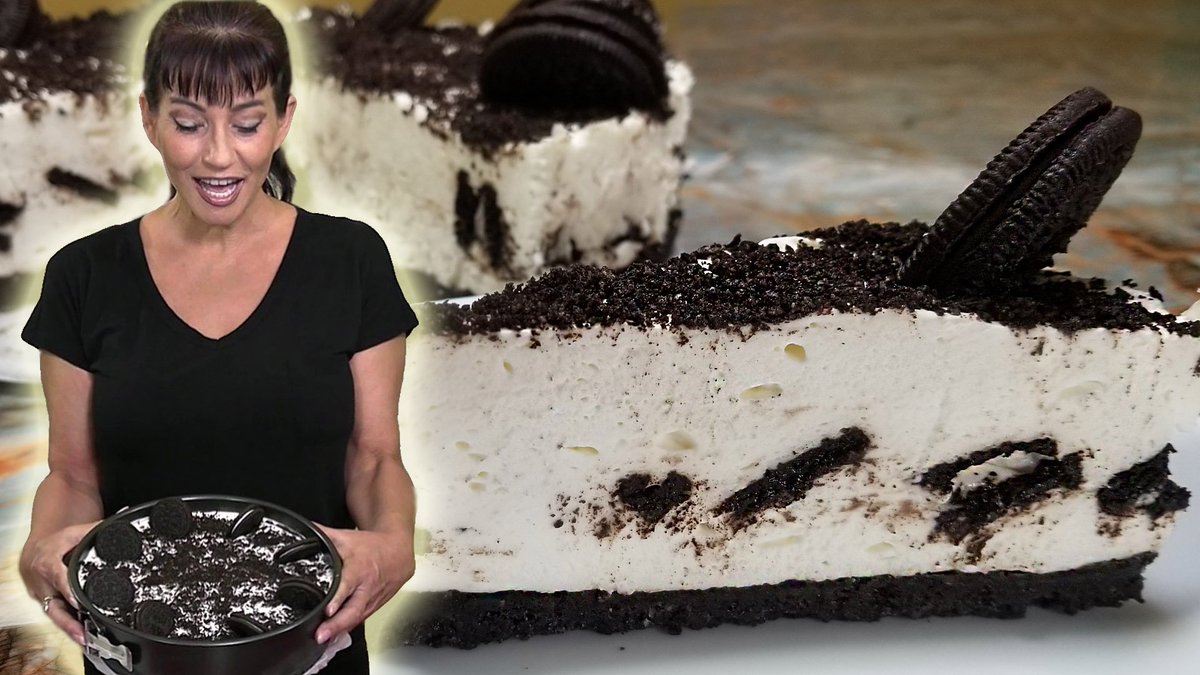 vivaskitchen's tweet photo. No Bake Oreo Cheesecake. Watch full video here: https://t.co/6xslE2DfFi https://t.co/tqYGhU7eX2