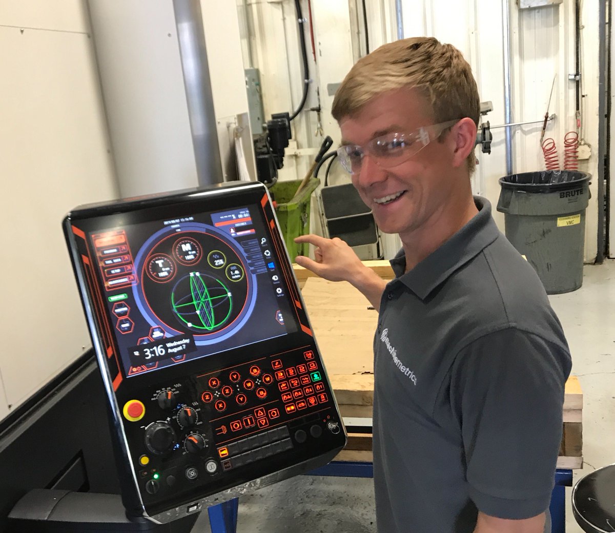 MachineMetrics's tweet image. Aaron, one of our Integrators, had the opportunity to program the network settings on a brand new @MazakCorp control interface at @NOVGlobal - Edmonton, Alberta, Canada. 

#integration #machinemetrics #iiot #industrialiot #mazak #Canada #manufacturing #manufacturing40