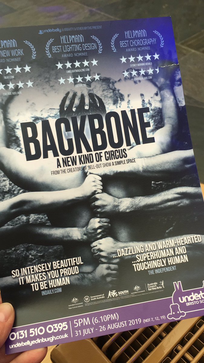cat2355317294's tweet photo. Go and see #backbone by @GOM_Circus if you’re at the @edfringe!
It’s one of the best show i’ve seen. Strong, incredible and touching. https://t.co/M1M8LYD4IB