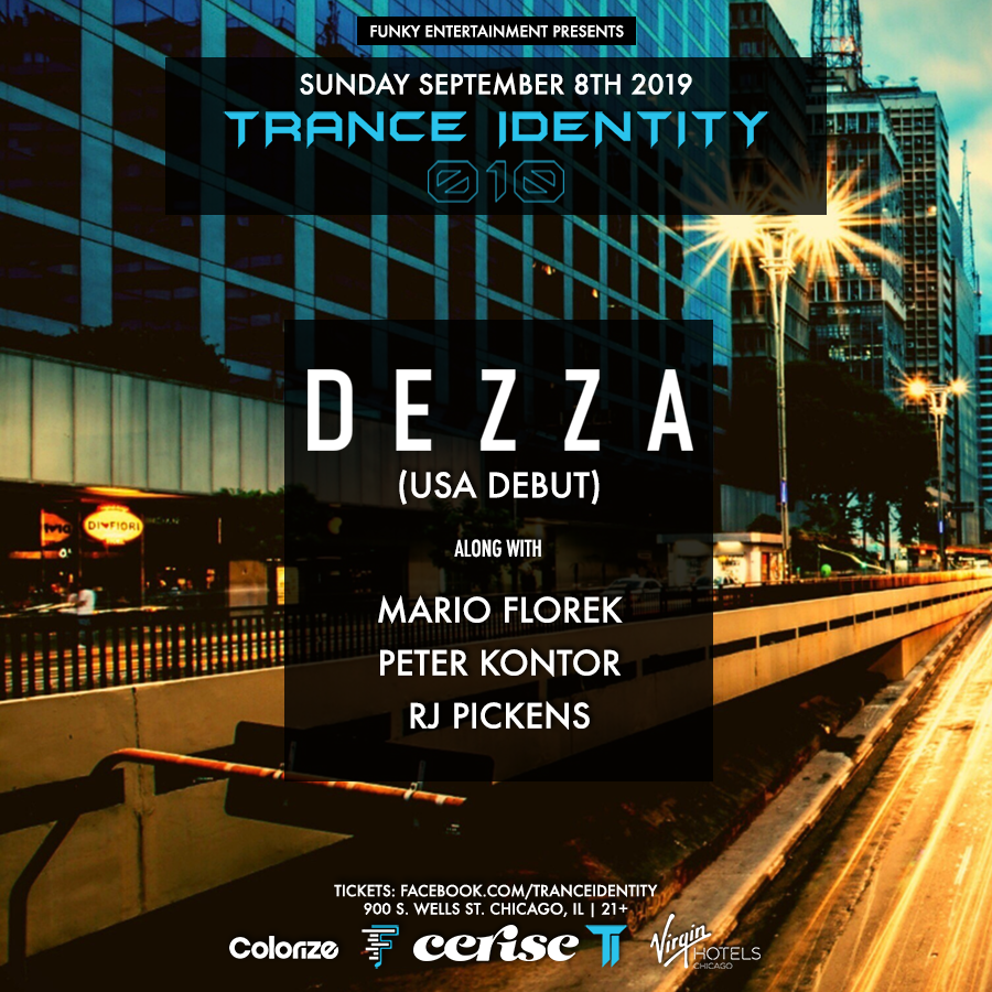 Colorize_Music's tweet photo. 🚨USA Debut for @DJDezza 🚨 @tranceidentity⁠ Ticket Link -  https://t.co/t1DhRyH0T9
⁠
#TranceIdentity #FunkyEnt #Chicago #ChicagoTranceFamily #Progressivehouse #DeepHouse #ChicagoRooftop⁠ https://t.co/Et74PfNC7c