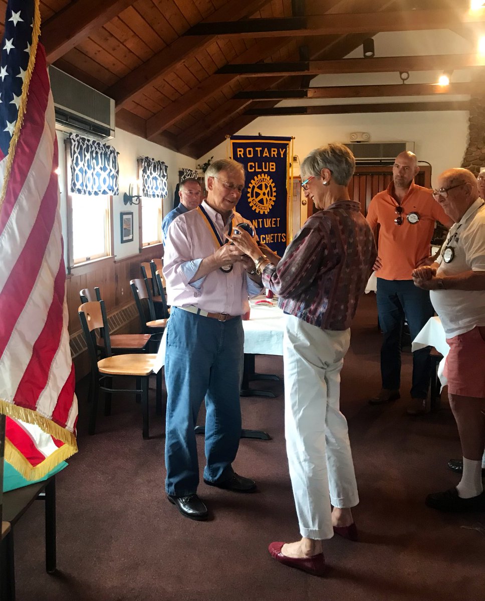 ACKHospital's tweet photo. NCH President &amp; CEO Dr. Margot Hartmann was honored today by the @RotaryNantucket for her years of service to the #Nantucket community as a physician and hospital leader. Congrats Dr. Hartmann! https://t.co/ffee7ajIZo