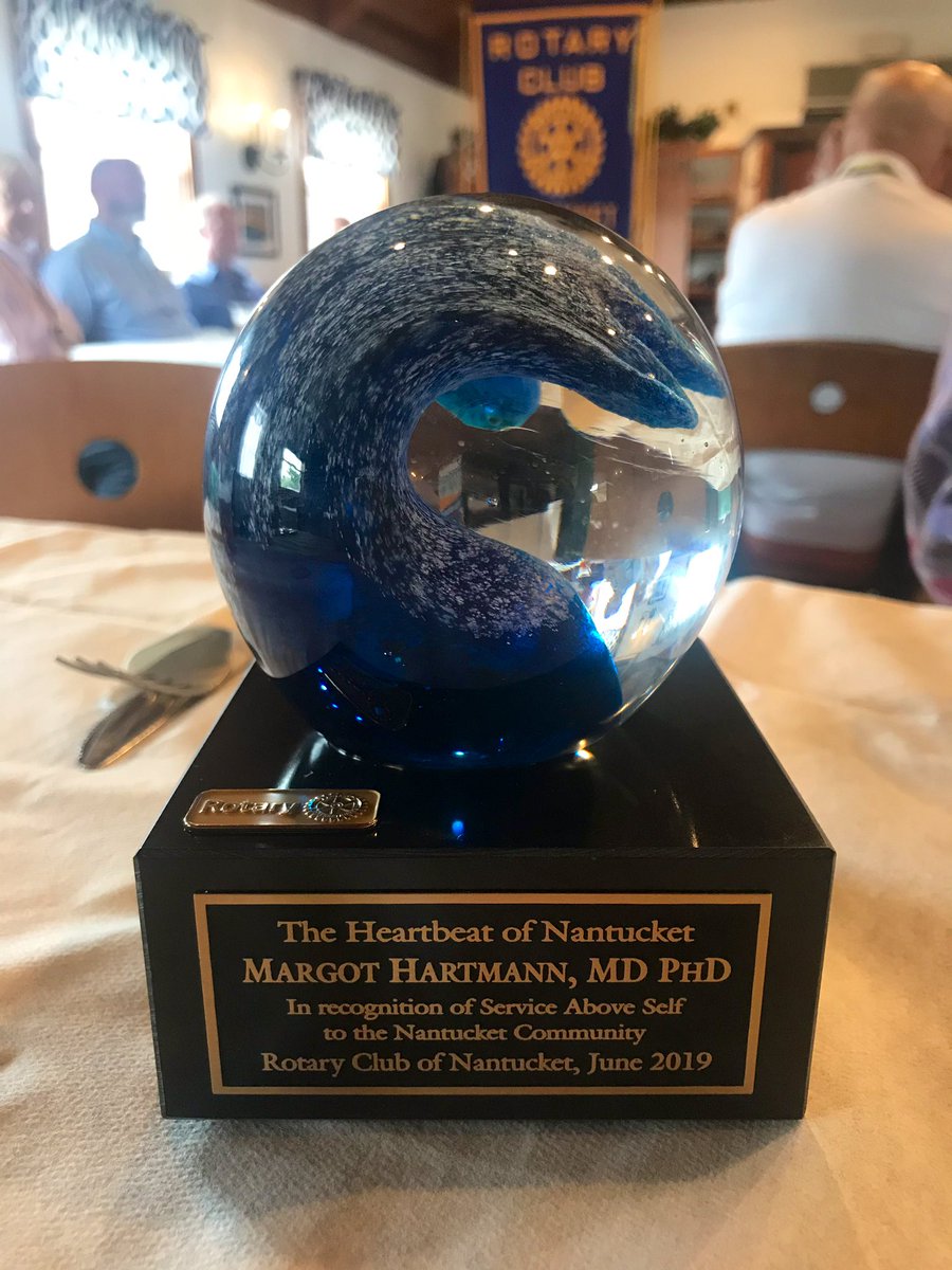 ACKHospital's tweet photo. NCH President &amp; CEO Dr. Margot Hartmann was honored today by the @RotaryNantucket for her years of service to the #Nantucket community as a physician and hospital leader. Congrats Dr. Hartmann! https://t.co/ffee7ajIZo