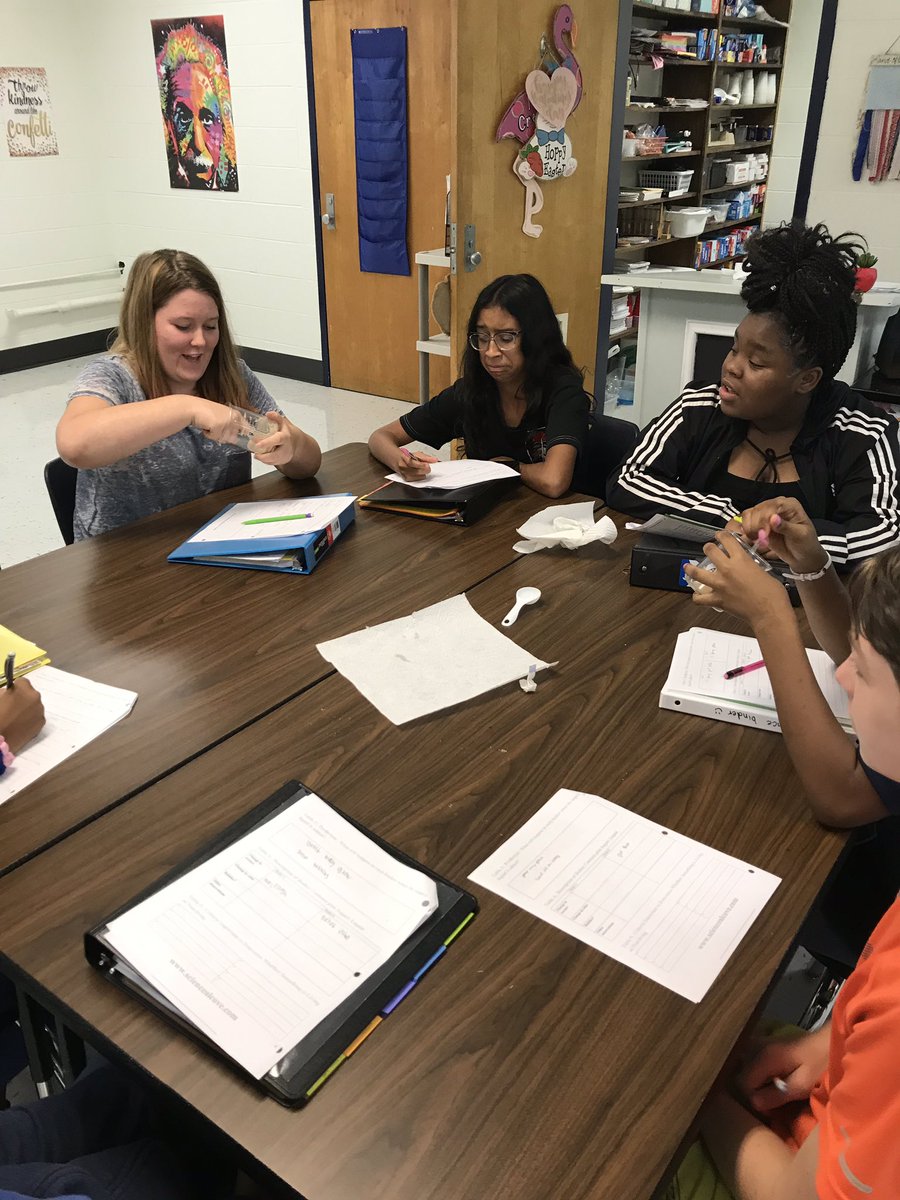KatieCreson's tweet photo. What makes something alive? Our 8th graders at @OBMSPride are experimenting with yeast today to kick off our reproduction unit! #placetobe #teamdcs https://t.co/cG5oyn9ab5