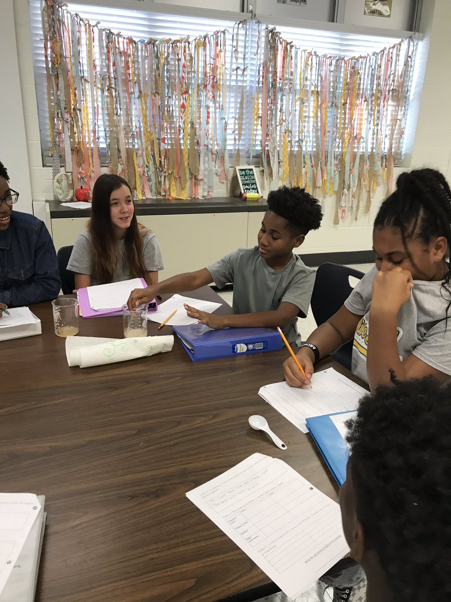 KatieCreson's tweet photo. What makes something alive? Our 8th graders at @OBMSPride are experimenting with yeast today to kick off our reproduction unit! #placetobe #teamdcs https://t.co/cG5oyn9ab5